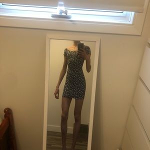 Black and white floral dress